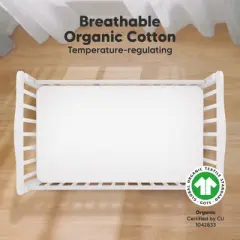 KeaBabies 2pk Soothe Fitted Crib Sheets Neutral, Organic Baby Crib Sheets, Fits Standard Nursery Baby Mattress