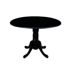 Set of 5 42" Dual Table with 4 Schoolhouse Chairs Dining Sets Black - International Concepts