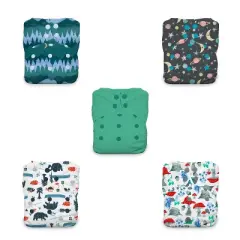 Thirsties Bundle of Adventure Cloth Diaper Cover Collection, Pack of 5, Multicolored, One Size