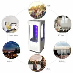 5 Star Super Deals Photocatalytic 360&deg; Ultraviolet Mosquito Bug Fly Killer Fan Trap Noiseless Safe Electric Bug Fruit Fly Gnat,Moth Insect Trap