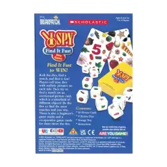 I Spy Find It Fast Dice Game: Briarpatch Educational Patterns & Board Activity, 1-4 Players, Includes Cards & Instructions