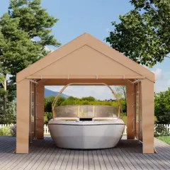 EROMMY 12 Ft X 20 Ft Car Canopy Portable Garage, Yellow