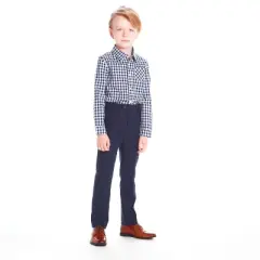 Andy & Evan Toddler Navy Gingham Button Down Shirt Blue, Size 5Y