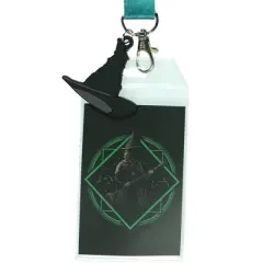 Wicked Lanyard Elphaba Witch Hat Rubber Charm Breakaway ID Badge Holder with 2" Rubber Charm Green