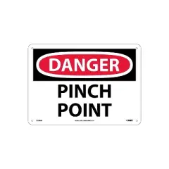National Marker Danger Signs; Pinch Point 10X14 .040 Aluminum D599AB