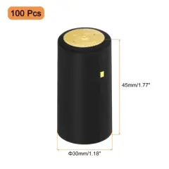 Unique Bargains PVC Flexible Seal Kitchen Wine Bottle Capsules with Tear Tab 100 Pcs