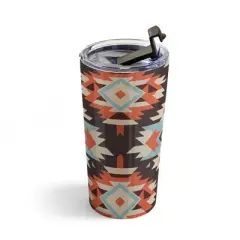 Emanuela Carratoni Boho Ikat 20 oz Stainless Steel Travel Mug - Deny Designs