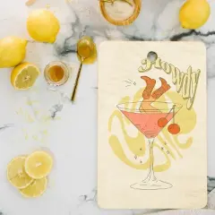 shanasart Tipsy Cowgirl Tan Cutting Board Rectangle - Deny Designs