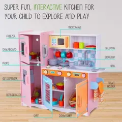 Lil Jumbl Play Kitchen Set for Kids, Toddler Kitchen Playset, Colorful