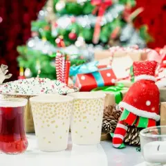 50 Pack 9oz Gold Party Cups for Hot Drinks, Party Supplies, Weddings, Bridal Showers