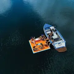 WOW 8' x 8' Vacation Station Inflatable Dock Float - Orange