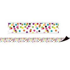 Teacher Created Resources&reg; Confetti Magnetic Border, 24 Feet Per Pack, 3 Packs
