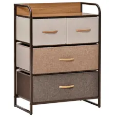 CAVINAS Bedroom Dresser with 4/5/7 Fabric Drawers,Dressers & Chest of Drawers with Steel Frame and Wood Top