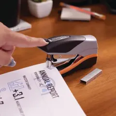 Swingline Optima 40 Compact Stapler Half Strip 40-Sheet Capacity Black/Silver/Orange 87842