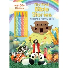 My First Bible Stories Coloring & Activity Book with 4 Crayons and 50+ Stickers - (Color & Activity with Crayons) (Paperback)