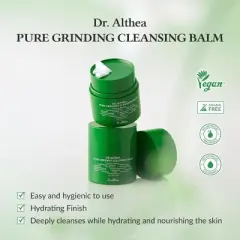 Dr. Althea Pure Grinding Vegan Cleansing Balm (1.69 oz) melt away makeup, impurities, and sunscreen in one simple step.