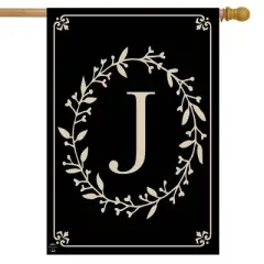 Briarwood Lane Classic Monogram Letter J House Flag Double-Sided 28" x 40"