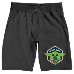 Grey Mens Star Wars Baby Yoda Snack Time Sleep Pajama Shorts