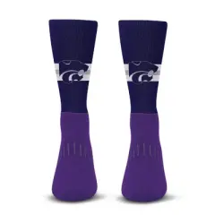 NCAA Kansas State Wildcats Streak Team Color Crew Socks - L
