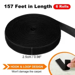 Unique Bargains Hook-and-Loop Fasteners Creating Separate Areas Carpet Marker Strips 6 Pcs
