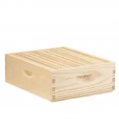 Little Giant 10 Frame Medium Honey Super Beehive Brood Body Wood Box (2 Pack)