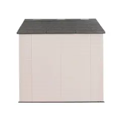 Lifetime 8' x 7.5' Outdoor Storage Shed Desert Sand: HDPE Construction, Weather-Resistant, 10-Year Warranty