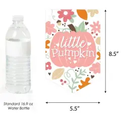 Big Dot of Happiness Girl Little Pumpkin - Fall Baby Shower Bunting Banner - Party Decorations - Welcome Baby