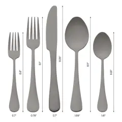 REGALWOVEN 20 Piece Stainless Steel Mirror Polished Flatware Cutlery Set