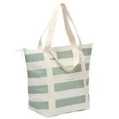 Sunnylife Light Cooler Tote - La Palma Sage Stripe - 6Gal