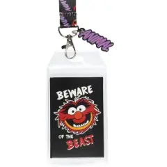 The Muppets Animal Lanyard | Muppets Animal ID Badge Holder With 2" Rubber Charm