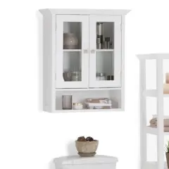 Normandy Double Door Wall Bath Cabinet White - WyndenHall