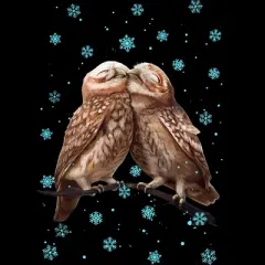 Women's Design By Humans Christmas owl By kodamorkovkart Racerback Tank Top