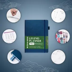 Undated PRO Planner Weekly/Monthly 7"x10" Mystic Blue - Legend Planner