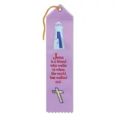 Beistle Jesus Is A Friend Ribbon, 2" x 8", (6/Pkg) Multicolored