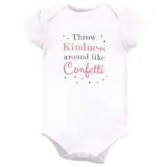 Little Treasure Baby Girl Cotton Bodysuit and Pant Set, Confetti