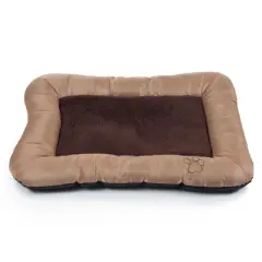 Trademark Global Petmaker Plush Cozy Pet Bed - Tan 43x29