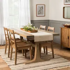Pedestal Wood Dining Table - Natural - Hearth & Hand&trade; with Magnolia
