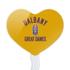 University at Albany Great Danes Heart Love Cupcake Picks Toppers Decoration Set of 6
