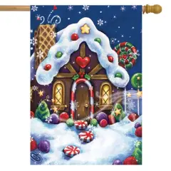 Briarwood Lane House Flag 40x28 For Outdoor Sugar and Spice Christmas House Flag Flag For Christmas House Flag