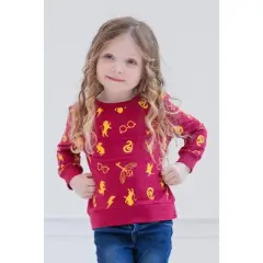 Harry Potter Gryffindor Hufflepuff Slytherin Girls French Terry Pullover Sweatshirt Little Kid to Big Kid