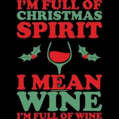 Women's Design By Humans Full of Christmas Spirit & Wine By DJBalogh Racerback Tank Top