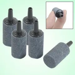 Unique Bargains Aquarium Cylinder Shaped Air Diffuser Bubble Stone Gray 0.59" Dia 5 Pcs