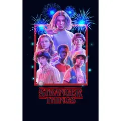 Girl's Stranger Things Fourth of July  Character Frame T-Shirt