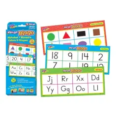 TREND Alphabets, Number, Shapes and Colors Wipe-Off Bingo Cards, 3 Packs