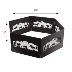 Blue Sky Outdoor Living The Zion Portable Folding Fire Ring with Carrying Bag- Northern Woods