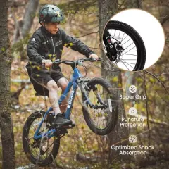 RISOKEYS 20 Inch Kids' Bike - Mountain Bike for Ages 8-12 Years Old Boys & Girls,7 Speed Kids' Bicycles, Front Suspension Disc U Brake
