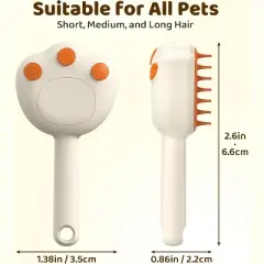 BABYYER Steam Cat Brush, 6-in-1 Dog Brush Spritz Defur Comb, Steamy Skin Friendly Deshedding Grooming Tool, Suitable for Shedding & Haired Pets