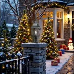 Gulches Outdoor Lamp Posts, 18-22" Vintage Black/Bronze Lanterns with Clear Glass, Waterproof for Garden, Patio, Pathway (1-2 Pack)