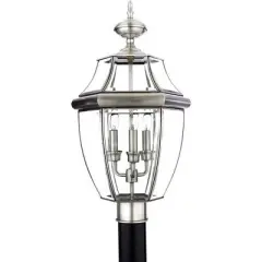 Quoizel Lighting Newbury 3 - Light Post Light in  Pewter