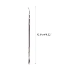 Unique Bargains Hook Tip Pimple Extractor 4.92" Silver Tone 1 Pc